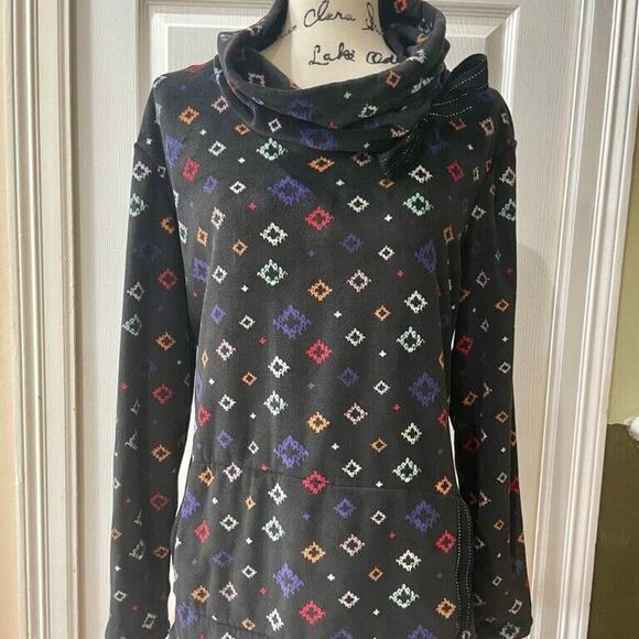 Jasmine & Ginger Sweatshirt crossover Neck Sz X-Large Velvet Kangaroo Pockets - Picture 3 of 16